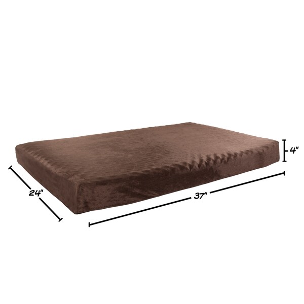 Pet Adobe Orthopedic Pet Bed - Egg Crate and Memory Foam with Washable Cover 37x24x4 by Pet Adobe - Brown - 395693EOG