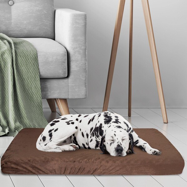 Pet Adobe Orthopedic Pet Bed - Egg Crate and Memory Foam with Washable Cover 37x24x4 by Pet Adobe - Brown - 395693EOG