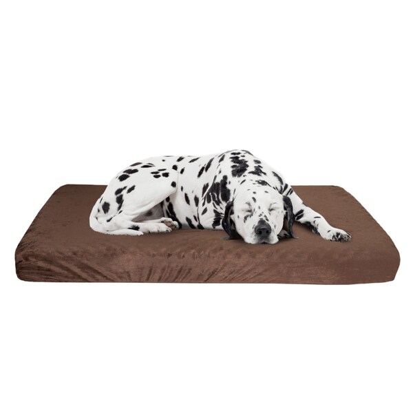 Pet Adobe Orthopedic Pet Bed - Egg Crate and Memory Foam with Washable Cover 37x24x4 by Pet Adobe - Brown - 395693EOG