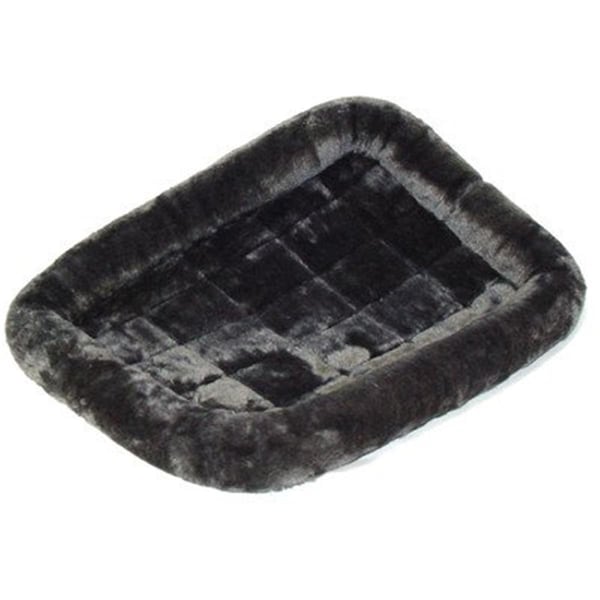 Midwest 40218Gy Qt Synthetic Fur Pet Bed Gray - 277179