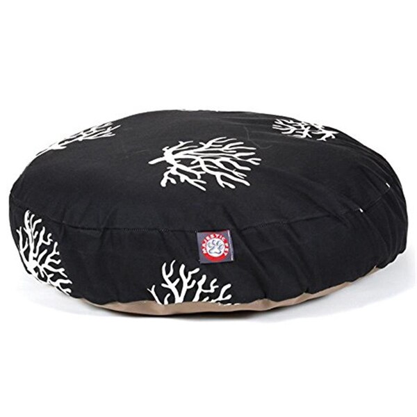 River Soap Co MajesticPet  30 in. Coral Round Pet Bed, Black - Small - 788995506072