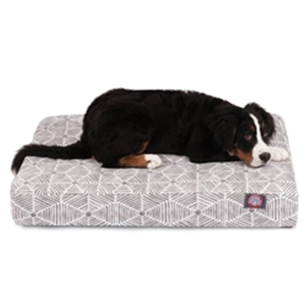 Majestic Pet Gray Charlie Medium Orthopedic Memory Foam Rectangle Dog Bed - 78899551480