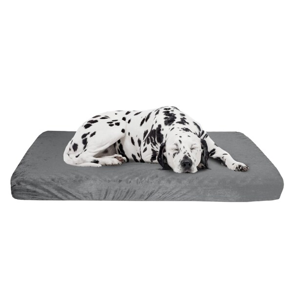 Pet Adobe Orthopedic Pet Bed - Egg Crate and Memory Foam with Washable Cover 46x27x4 by Pet Adobe - Gray - 172442MDQ