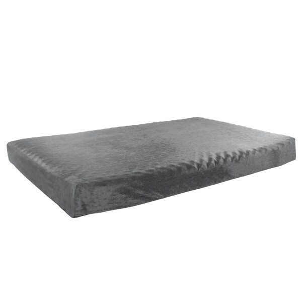 Pet Adobe Orthopedic Pet Bed - Egg Crate and Memory Foam with Washable Cover 46x27x4 by Pet Adobe - Gray - 172442MDQ