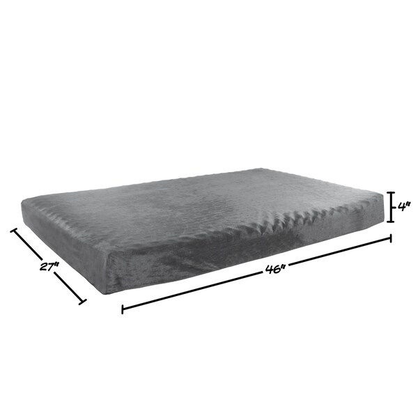 Pet Adobe Orthopedic Pet Bed - Egg Crate and Memory Foam with Washable Cover 46x27x4 by Pet Adobe - Gray - 172442MDQ