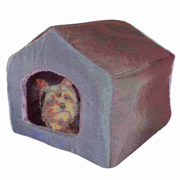 Pet Adobe Pet Adobe Cozy Cottage House Shaped Pet Bed - Gray 19x18.5x17 - 139062RXU