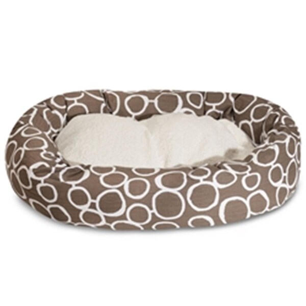 Majestic Pet 52 in. Fusion Mocha Sherpa Bagel Bed - 78899554666