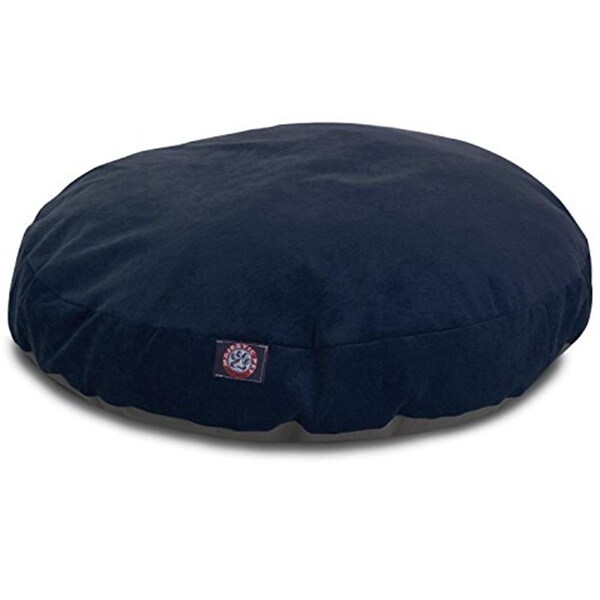 River Soap Co MajesticPet  30 in. Villa Round Pet Bed, Navy - Small - 788995506591