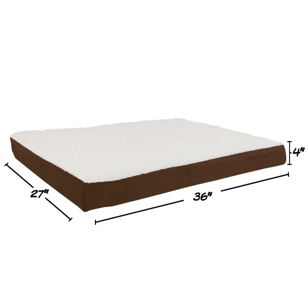 Pet Adobe Pet Adobe Memory Foam Orthopedic Pet Bed 36x27x4 Brown - 549666IEI