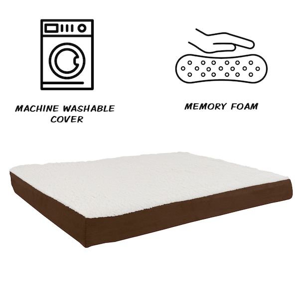 Pet Adobe Pet Adobe Memory Foam Orthopedic Pet Bed 36x27x4 Brown - 549666IEI