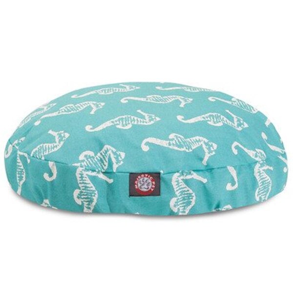 River Soap Co MajesticPet  30 in. Sea Horse Round Pet Bed, Teal - Small - 788995506928
