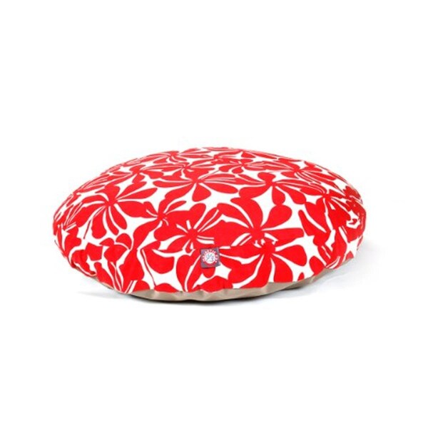 River Soap Co MajesticPet  42 in. Plantation Round Pet Bed, Red - Large - 788995510130