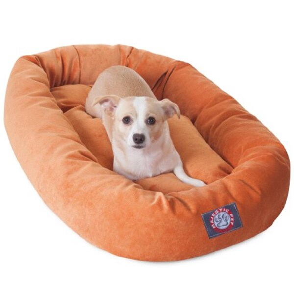 River Soap Co MajesticPet  32 in. Villa Donut Pet Bed, Orange - 788995524526