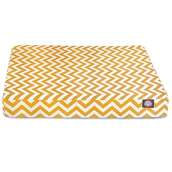 Majestic Pet Yellow Chevron Medium Orthopedic Memory Foam Rectangle Dog Bed - 78899551426