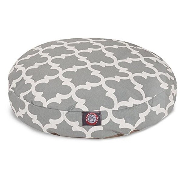 River Soap Co MajesticPet  42 in. Trellis Round Pet Bed, Grey - Large - 788995510833