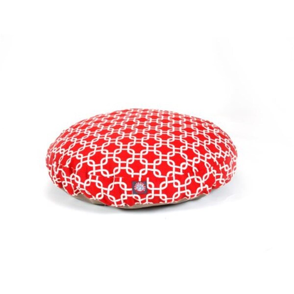 River Soap Co MajesticPet  36 in. Links Round Pet Bed, Red - Medium - 788995508298