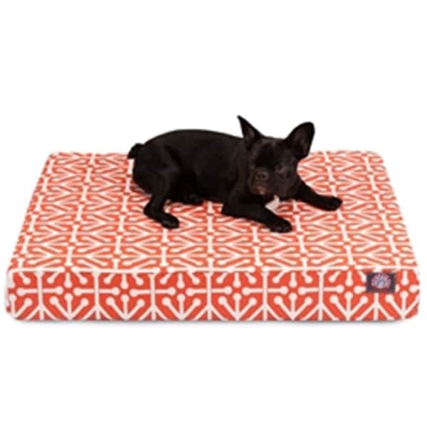 Majestic Pet Orange Aruba Medium Orthopedic Memory Foam Rectangle Dog Bed - 78899551442