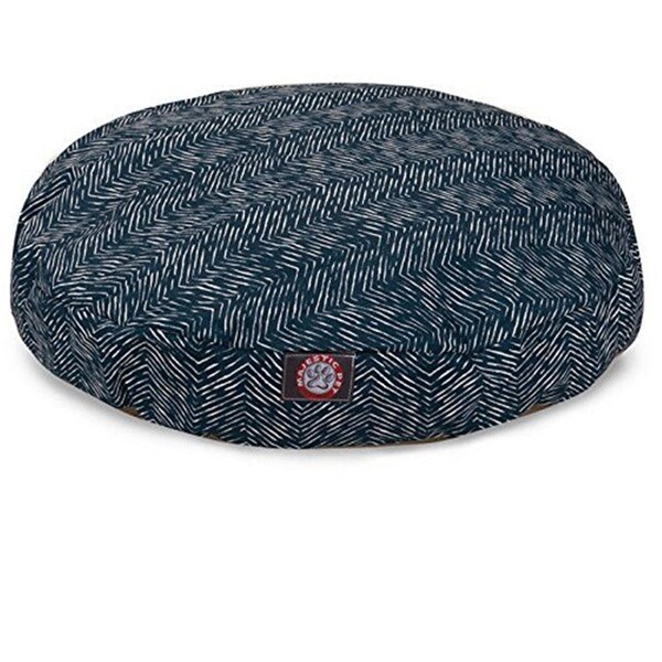 River Soap Co MajesticPet  36 in. Navajo Round Pet Bed, Navy Blue - Medium - 788995508854