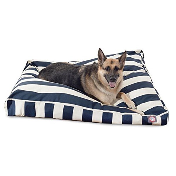 River Soap Co MajesticPet  42 x 50 in. Vertical Stripe Rectangle Pet Bed, Navy Blue - MA331137