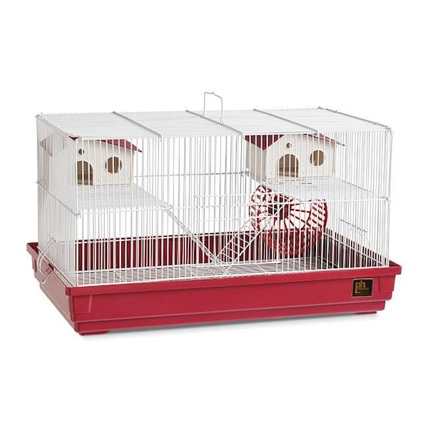 Petpride Prevue Hendryx Deluxe Hamster & Gerbil Cage- Bordeaux Red - PE27669