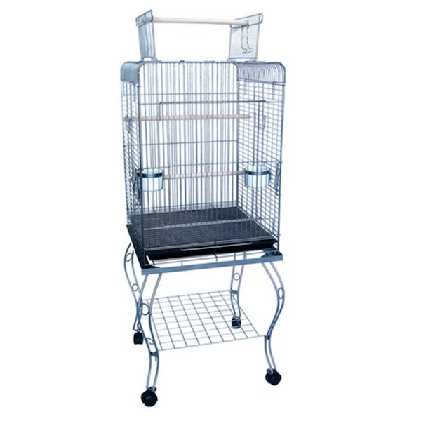 Yml 20 in Dometop Parrot Cage With Stand Antique Copper - 600ACP