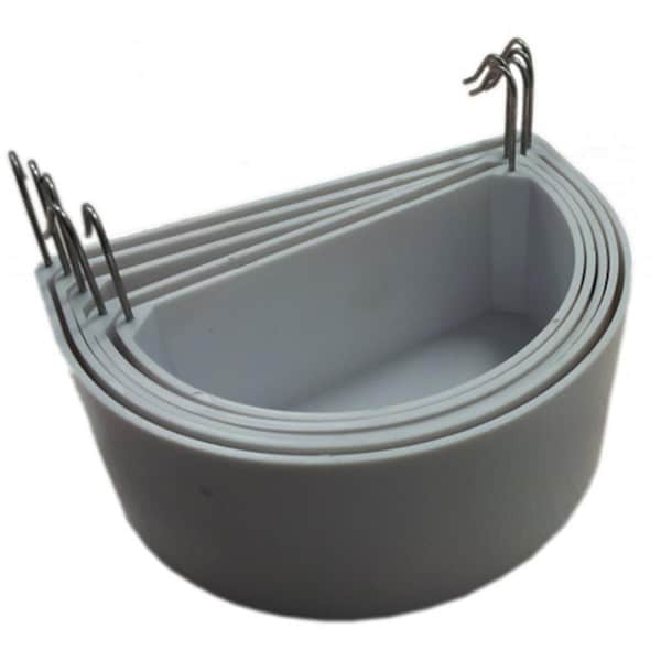 Peticare Set Of 5 Coop White Plastic Cups With Hooks For Seed And Water - PE20076
