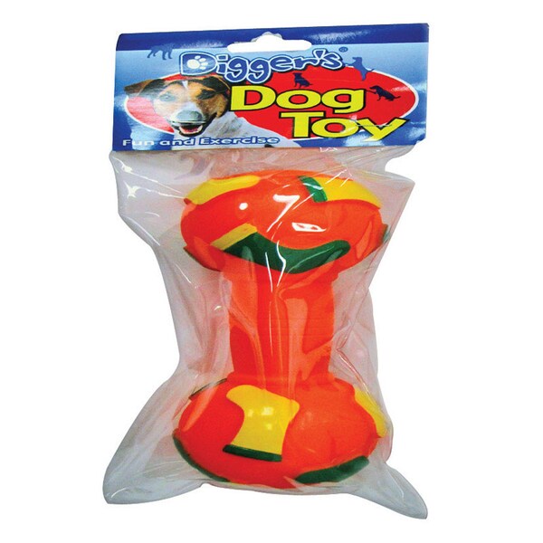 Diggers Boss Pet Digger's Multicolored Vinyl Dumbell Chew Dog Toy Large 1 pk - 51657