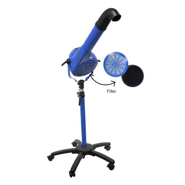 Xpower Finishing Stand Pet Dryer W/ Heat and Anti-Frizz Technology, 1/4 HP, 300 CFM, 12 Amps, Variable Speed, Brushless DC Motor - B-16