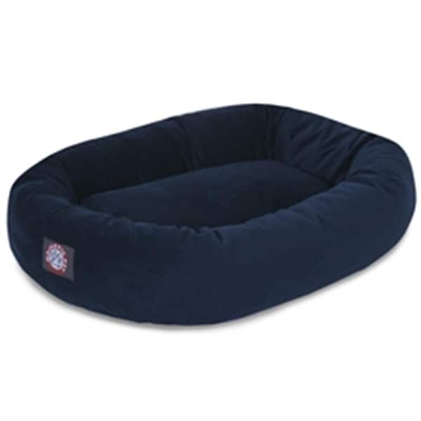 Majestic Pet 52 in. Navy Suede Bagel Dog Bed - 78899567504