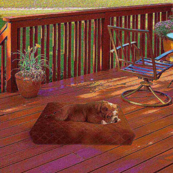 Pet Adobe Waterproof Memory Foam Pet Bed for Indoor/Outdoor Water Resistant and Washable Cover 30” x 21” Brown - 491095HTG