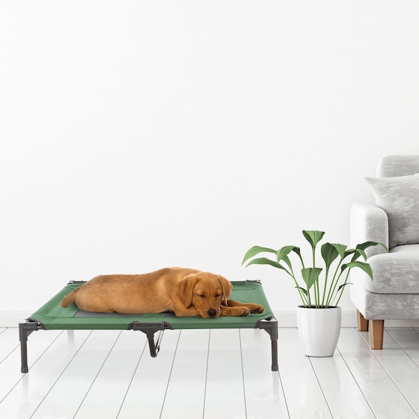 Pet Adobe Elevated Portable Pet Bed Cot-Style 36 inx29.75 inx7 in for Dogs and Small Pets, Indoor/Outdoor - 807180YSG