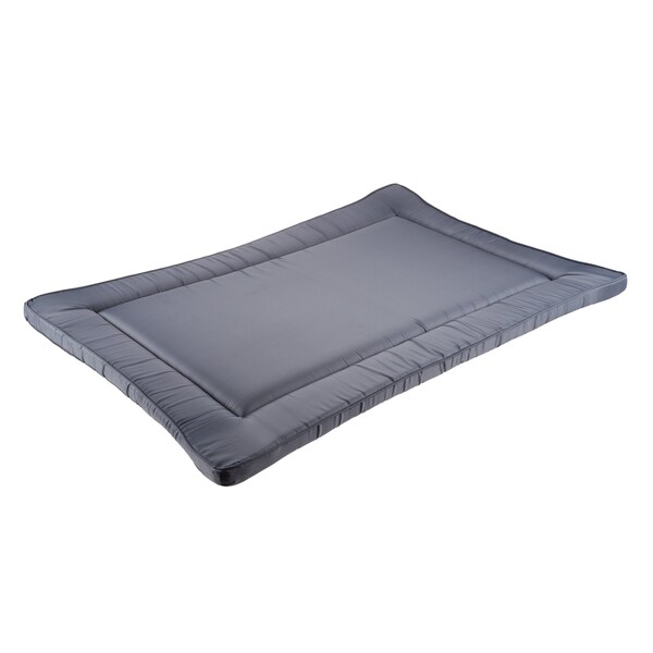 Pet Adobe Waterproof Dog Crate Pad Kennel Bed Easy-to-Clean Multi-Purpose Mat for Home and Car Travel (Gray) - 894927VXY