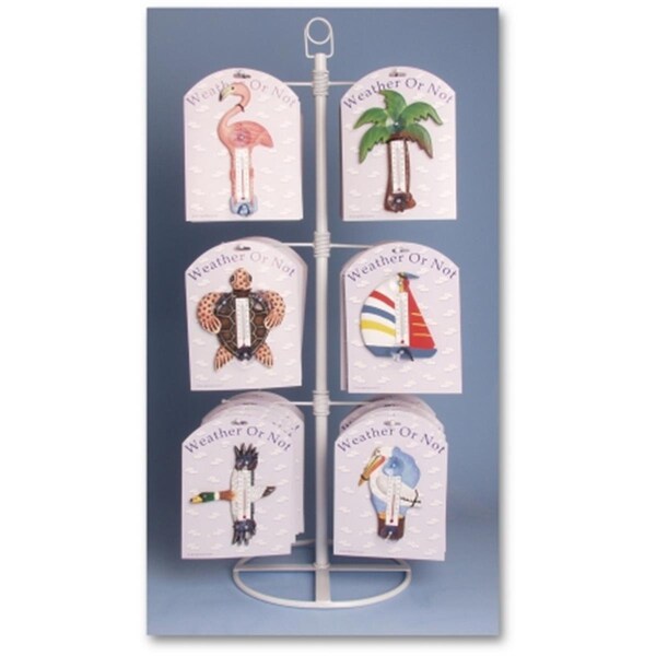 Songbird Essentials Tabletop Display for Small Window Thermometers or Single Wallhooks - holds 12 styles - SE9999924