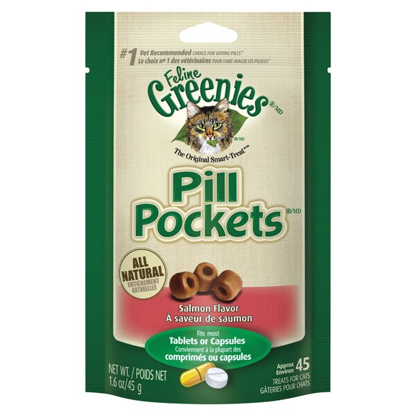 Greenies Greenies Pill Pockets Salmon Treats For Cat 1.6 oz 1 pk - GREO2142