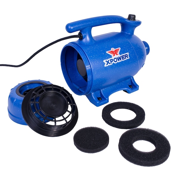 Xpower Professional Force Air Pet Dryer, 3 HP, 150 CFM, 10 Amps, Variable Speed - B-4