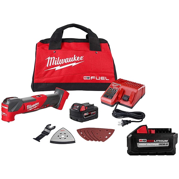 Milwaukee Tool Multi-Tool and Battery (5.0 Ah), 18V, Oscillation Angle 4.2 Degrees - 2836-21, 48-11-1880
