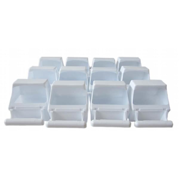 Yml Lot Of 2 Plastic Cup With Cover For Cages - C8053