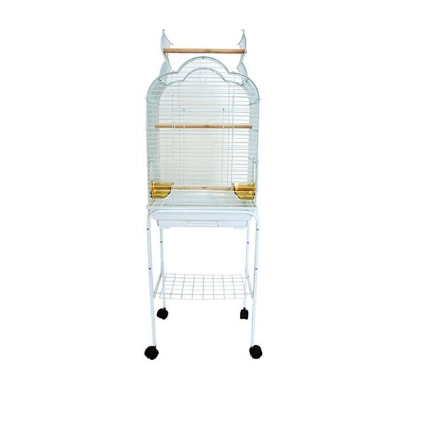 Yml Bar Spacing Small Parrot Cage White 18 x 14 in - 5834WHT