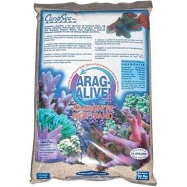 Carib Sea CaribSea  25 lbs Arag-Alive Black Aquarium River Rock - 84223
