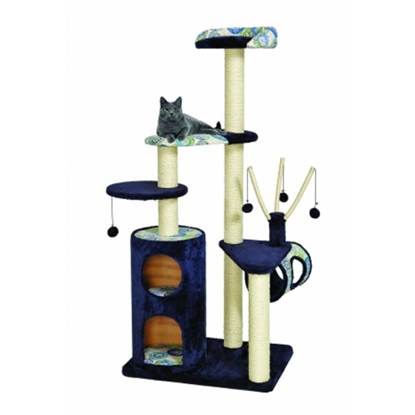 Bpf Feline Nuvo Playhouse Cat Furniture 35X25X62 Inch Navy 139P-BL - BP199774