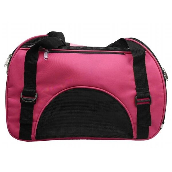 Petpurifiers Airline Approved Altitude Force Sporty Zippered Fashion Pet Carrier; Pink - Medium - PE480419