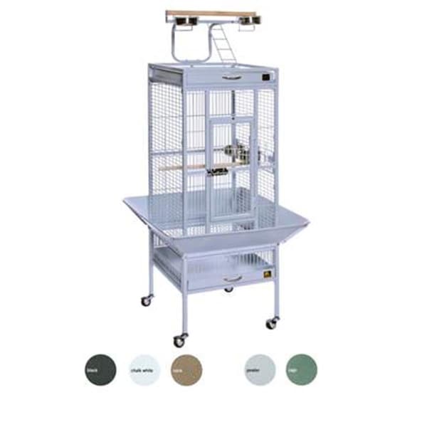 Prevue Pet Products 18 in. x 18 in. x 57 in. Wrought Iron Select Cage - Pewter - 3151W