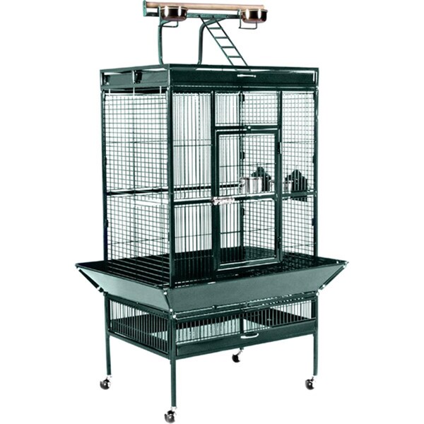 Prevue Pet Products 30 in. x 22 in. x 63 in. Wrought Iron Select Cage - Sage - 3153SAGE