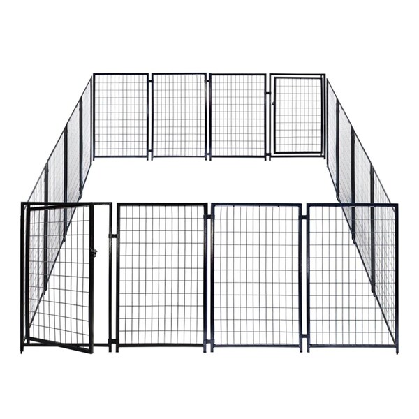 Peticare 10 x 10 x 4 Ft. Dog Kennel Heavy Duty Pet Playpen, Dog Exercise Pen Cat Fence Run for Chicken Coop - PE2519175