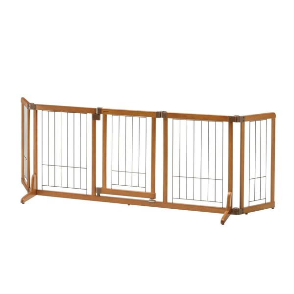 Richell Wide Premium Plus Pet Gate Mini for Small Dog, Fit Openings from 55 to 72 Wide - 94948