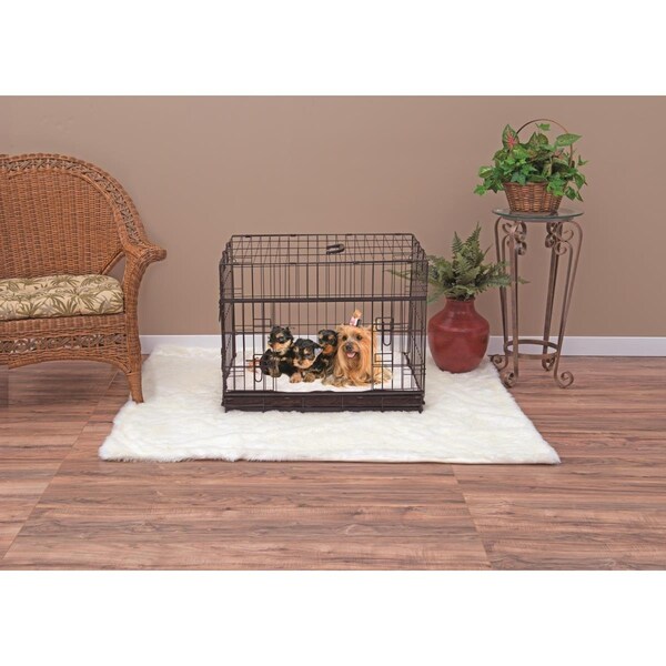 Petpride 24 in. Sliding Double Door Dog Crate - Small - PE2597318