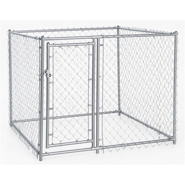 Jewett Cameron Co Galvanized Chain Link Kennel with PC Frame- 4 H x 5 W x 5 L ft. - CL 40528