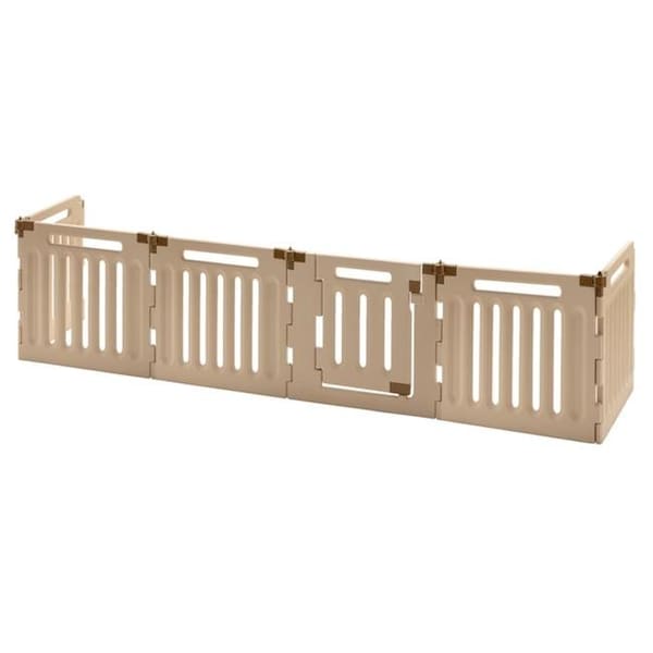 Richell Usa Richell USA 94192 Convertible Indoor-Outdoor Pet Playpen H6 - Soft Tan-Mocha - 94192