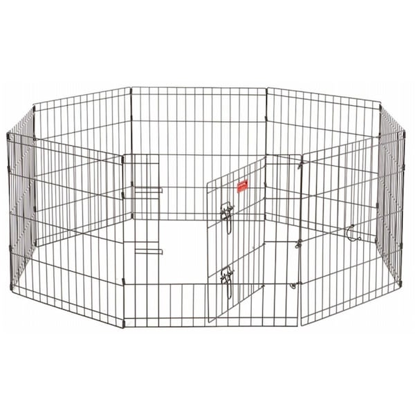 Jewett Cameron Co Exercise Pen with Stakes- Black - 48 in. - ZW 11648