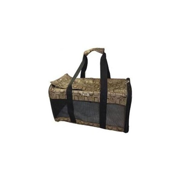 Petpurifiers Medium Airline Approved Zippered Folding Cage Carrier - Plaid Design - PE17299